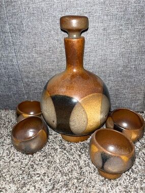 Vintage Mid Century Modern Robert Maxwell Carafe and Cups